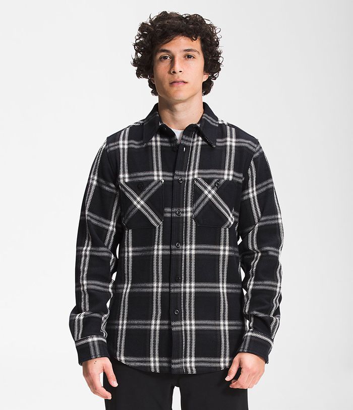 Camisa The North Face Hombre Negras/Gris Valley Twill Flannel 24895PXAB